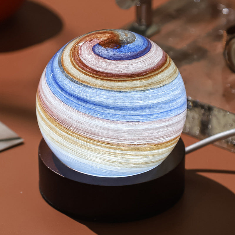 3D Planet Crystal Glass Lamp