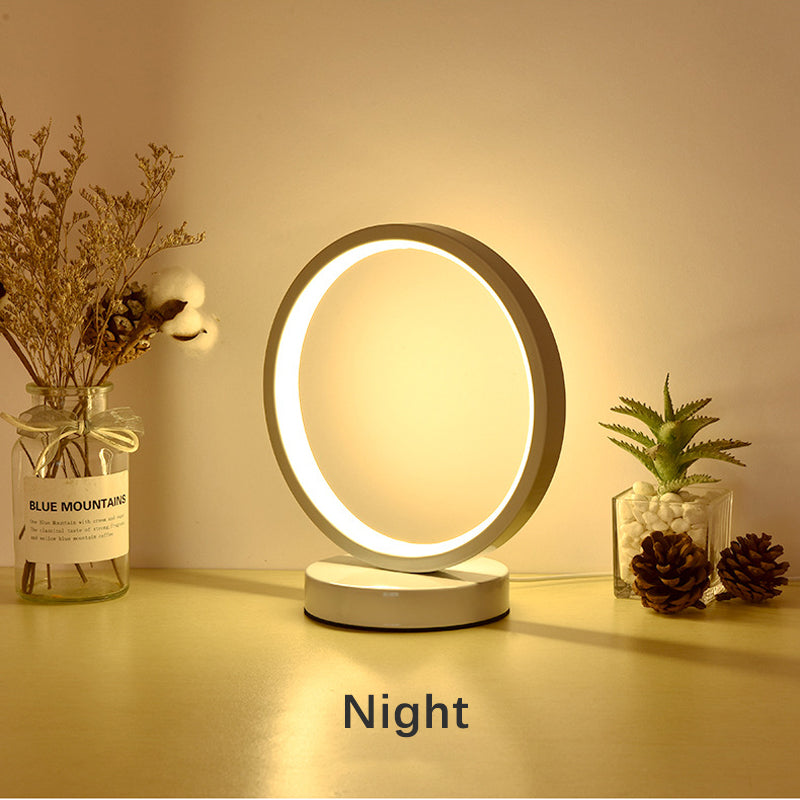 20CM LED Simple Circular Ring Table Lamp