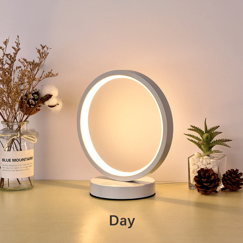 20CM LED Simple Circular Ring Table Lamp