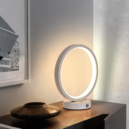 20CM LED Simple Circular Ring Table Lamp