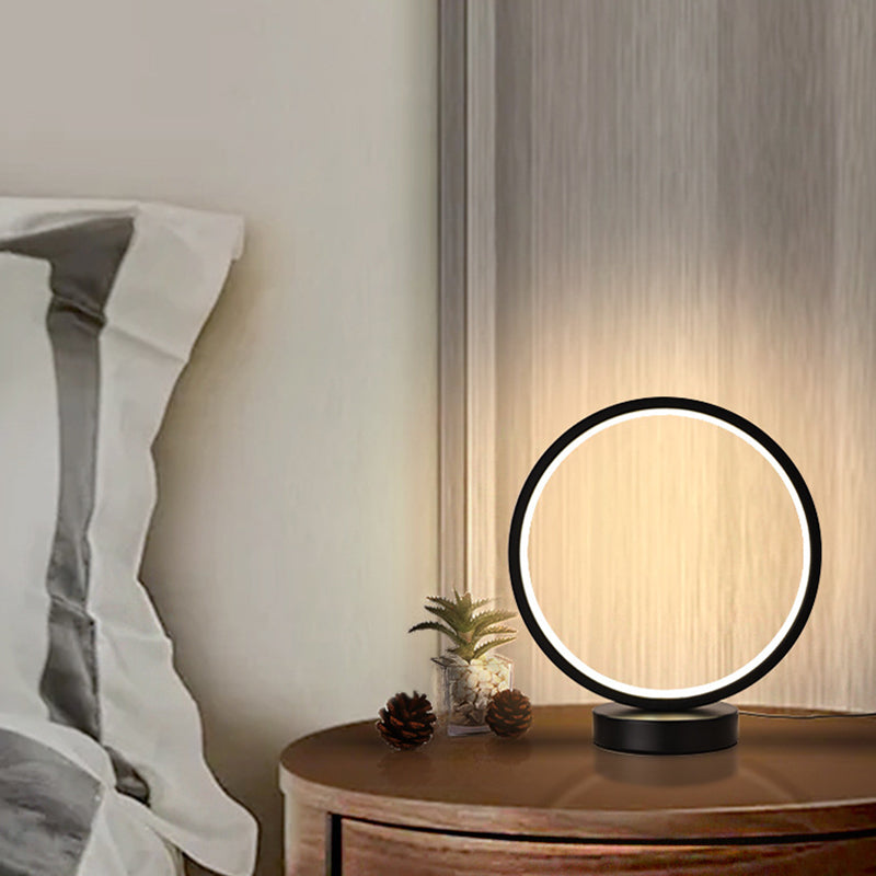 20CM LED Simple Circular Ring Table Lamp