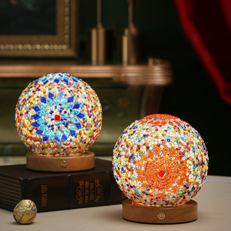 Mosaic Glass Baroque Table Lamps