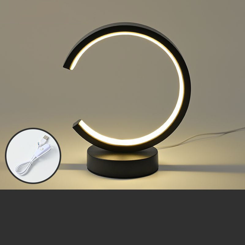 20CM LED Circle Ring Table Lamp