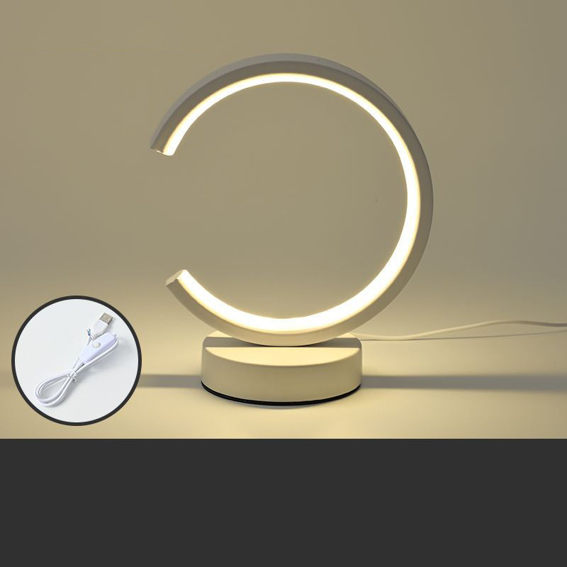 20CM LED Circle Ring Table Lamp