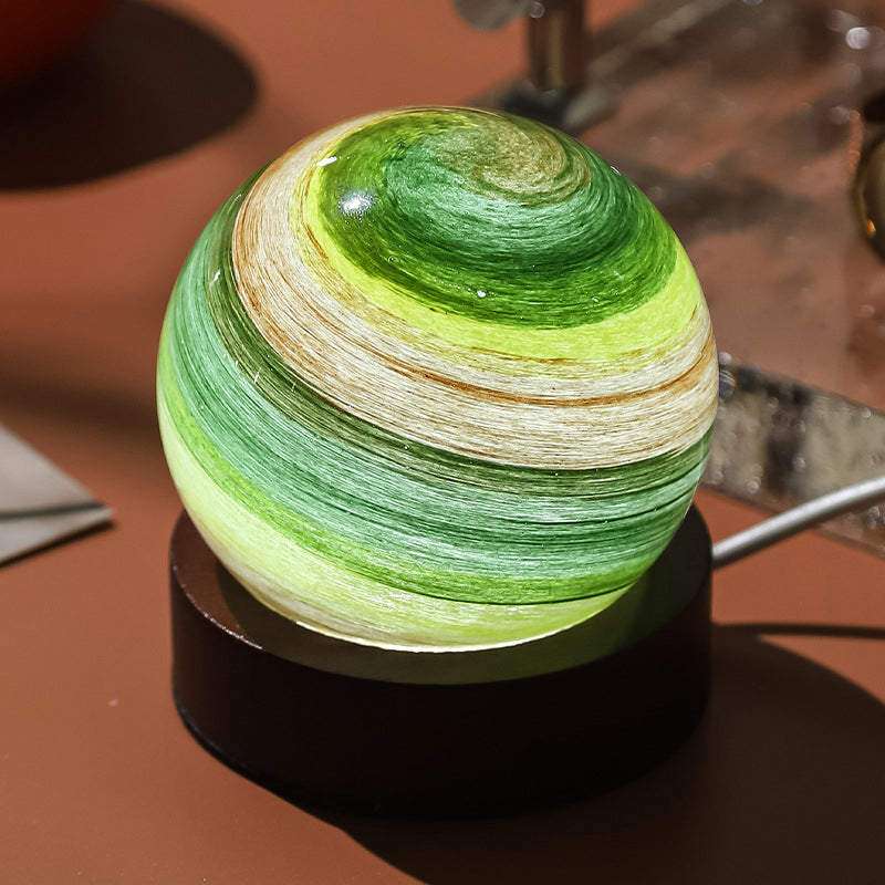 3D Planet Crystal Glass Lamp