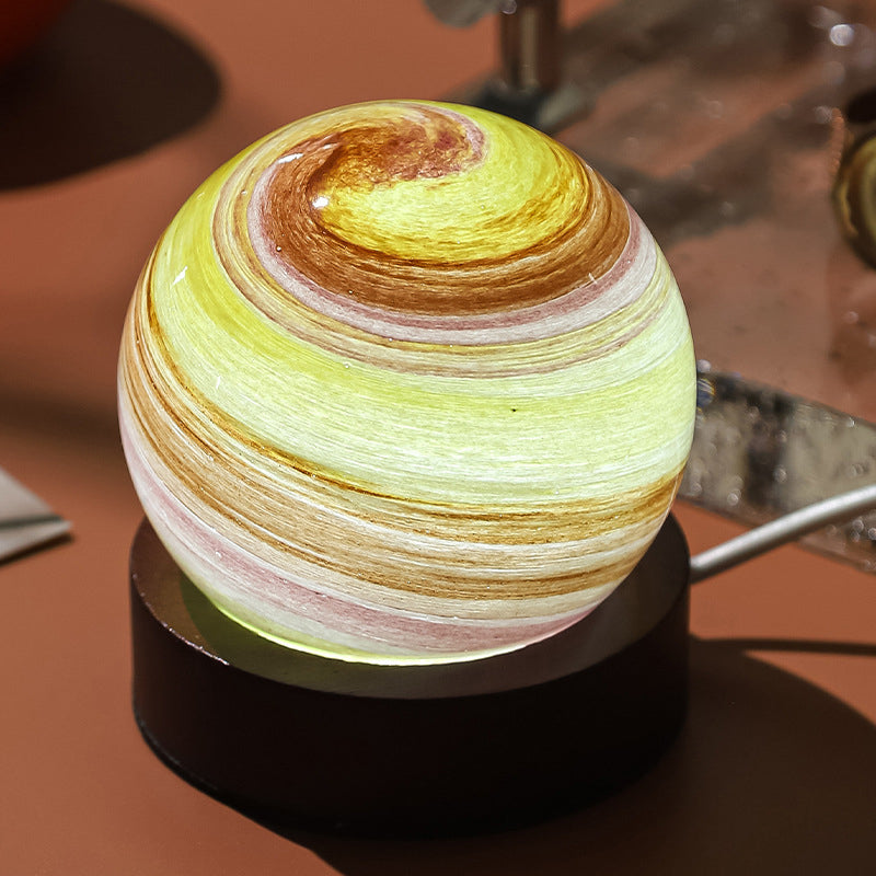 3D Planet Crystal Glass Lamp