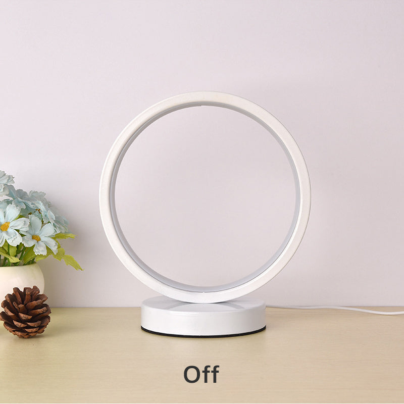 20CM LED Simple Circular Ring Table Lamp