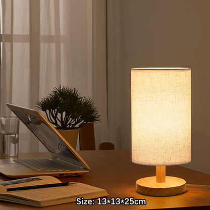 Custom Wood Linen Fabric Table Lamp