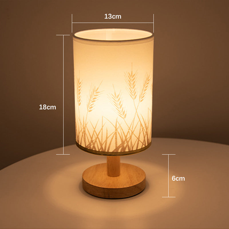 Wheat Linen Fabric Shade Classic Table Lamp